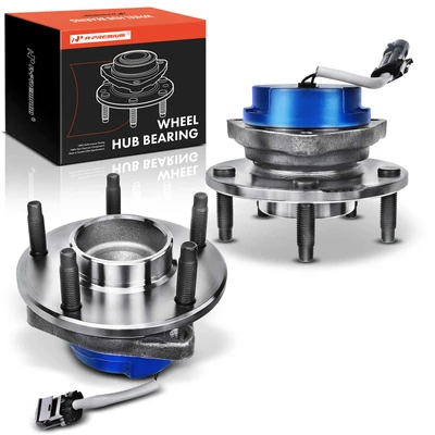 2 Pcs Front Wheel Bearing & Hub Assembly with ABS Sensor