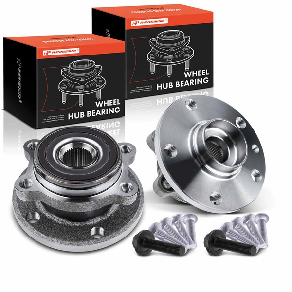 2 Pcs Wheel Hub Bearing Assembly for 2008 Volkswagen R32