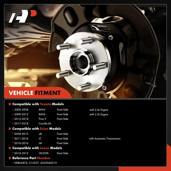 A-Premium APHB0275 Wheel Bearing and Hub Assembly Kit Front Driver & Passenger