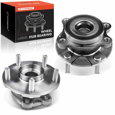 2 Pcs Front Wheel Bearing & Hub Assembly