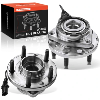 2 Pcs Front or Rear Wheel Bearing & Hub Assembly with ABS