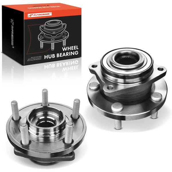 2 Pcs Front Wheel Bearing & Hub Assembly for 2008-2010 Dodge Avenger