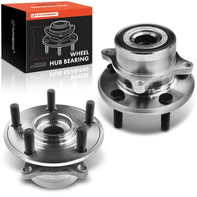 2 Pcs Front Wheel Bearing & Hub Assembly