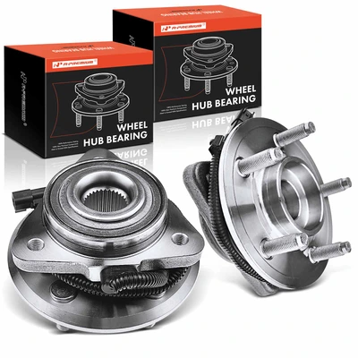 2 Pcs Front Wheel Bearing & Hub Assembly with ABS Sensor