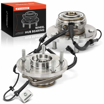 2 Pcs Front Wheel Bearing & Hub Assembly with ABS Sensor
