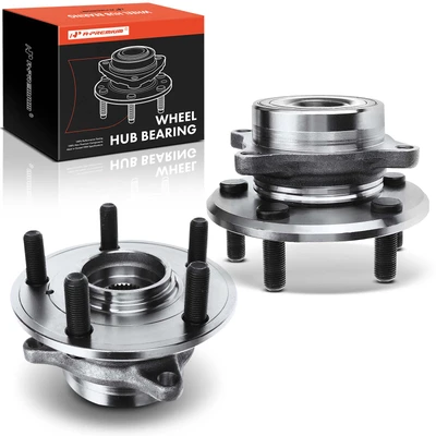 2 Pcs Front Wheel Bearing & Hub Assembly
