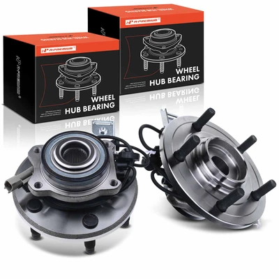 2 Pcs Front Wheel Bearing & Hub Assembly with ABS Sensor