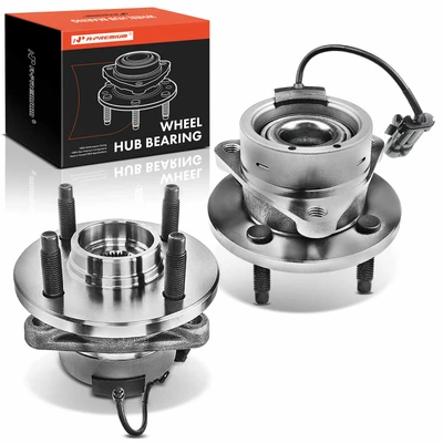 2 Pcs Front Wheel Bearing & Hub Assembly with ABS Sensor