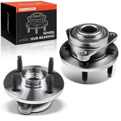 2 Pcs Front Wheel Bearing & Hub Assembly
