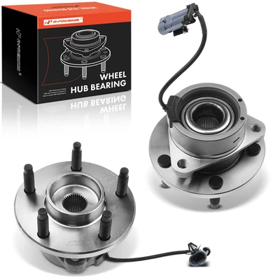 2 Pcs Front Wheel Bearing & Hub Assembly