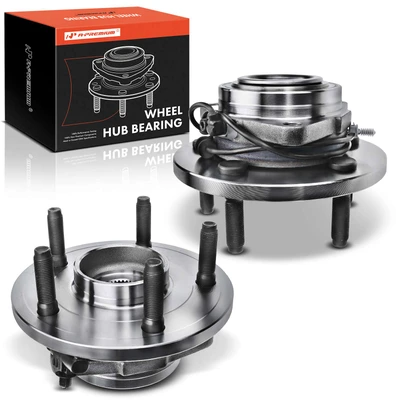 2 Pcs Front Wheel Bearing & Hub Assembly with ABS Sensor