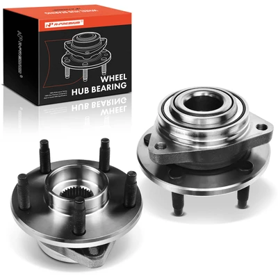 2 Pcs Front Wheel Bearing & Hub Assembly
