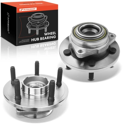 2 Pcs Front Wheel Bearing & Hub Assembly