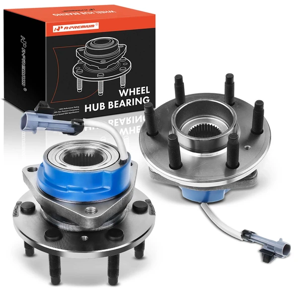 2 Pcs Wheel Bearing & Hub Assembly with ABS Sensor for Buick Terraza 2006-2007