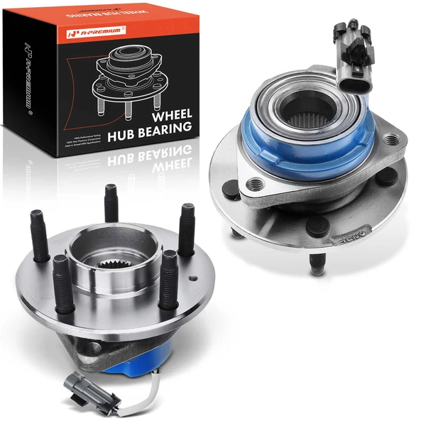 2 Pcs Front Wheel Bearing & Hub Assembly with ABS Sensor for 2005-2011 Cadillac STS