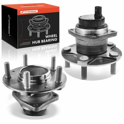 2 Pcs Front Wheel Bearing & Hub Assembly with ABS Sensor