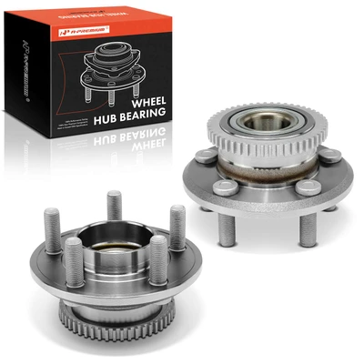 2 Pcs Front Wheel Hub Bearing Assembly with ABS