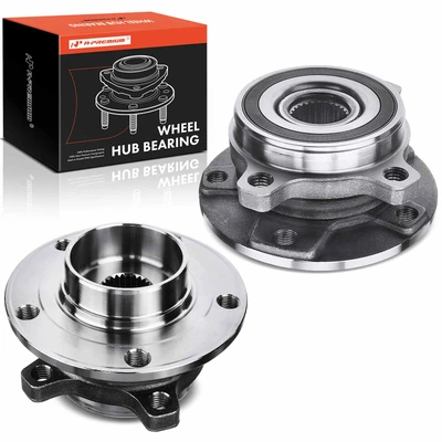 2 Pcs Front Wheel Bearing & Hub Assembly