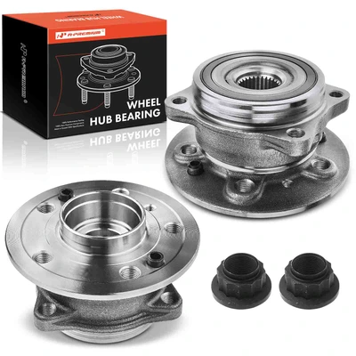 2 Pcs Front Wheel Bearing & Hub Assembly