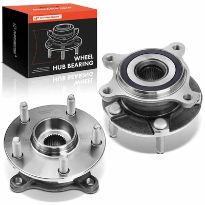 2 Pcs Front Wheel Bearing & Hub Assembly