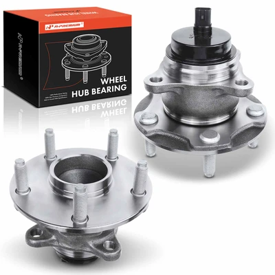 2 Pcs Front Wheel Bearing & Hub Assembly with ABS Sensor