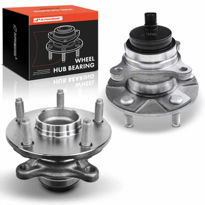 2 Pcs Front Wheel Bearing & Hub Assembly with ABS Sensor