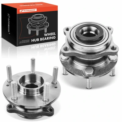 2 Pcs Front Wheel Bearing & Hub Assembly