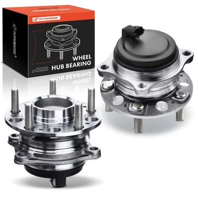 2 Pcs Front Wheel Bearing & Hub Assembly with ABS Sensor