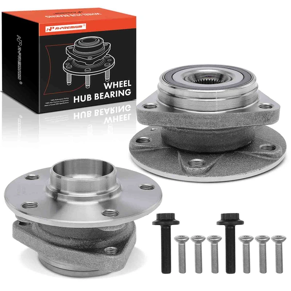 2 Pcs Wheel Bearing & Hub Assembly for 2022-2023 Audi RS3