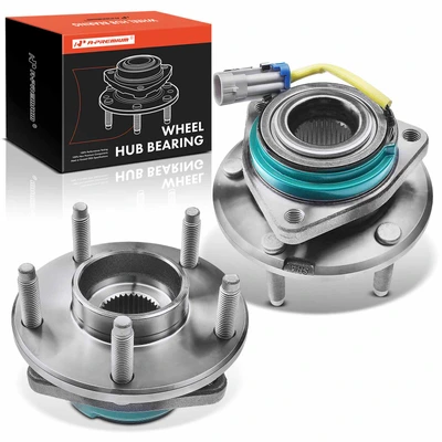 2 Pcs Front or Rear Wheel Bearing & Hub Assembly with ABS Sensor
