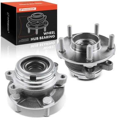 2 Pcs Front Wheel Bearing & Hub Assembly