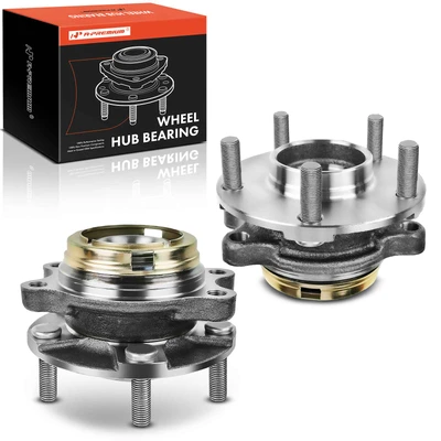 2 Pcs Front Wheel Bearing & Hub Assembly
