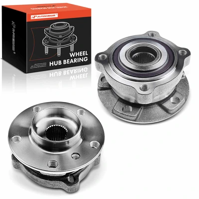 2 Pcs Front Wheel Bearing & Hub Assembly