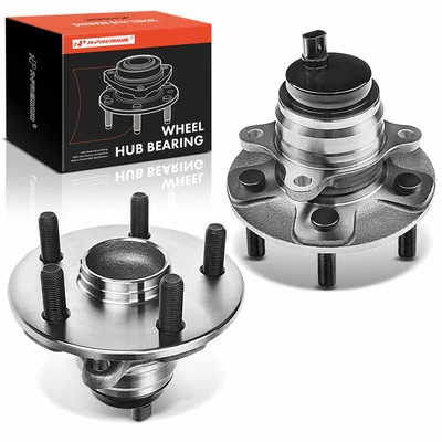 2 Pcs Front Wheel Bearing & Hub Assembly with ABS Sensor