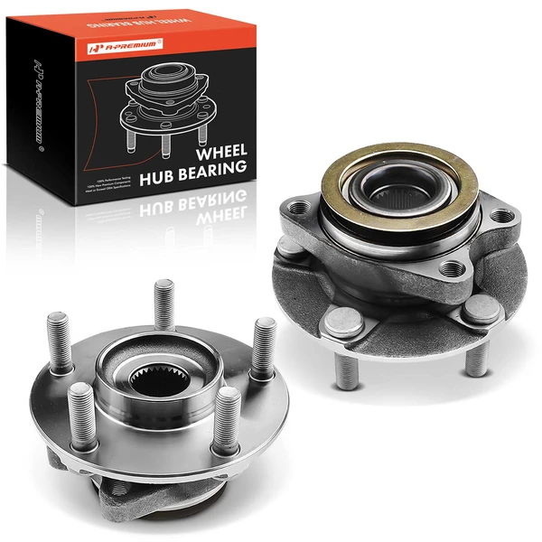 2 Pcs Front Wheel Bearing & Hub Assembly for Nissan Juke 2011-2017 Leaf