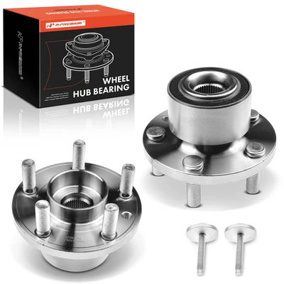2 Pcs Front Wheel Bearing & Hub Assembly