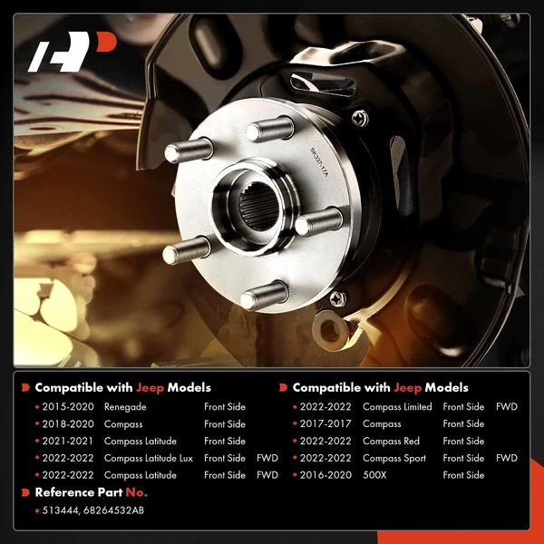 A-Premium APHB1862 Wheel Bearing and Hub Assembly Kit Front Driver or Passenger