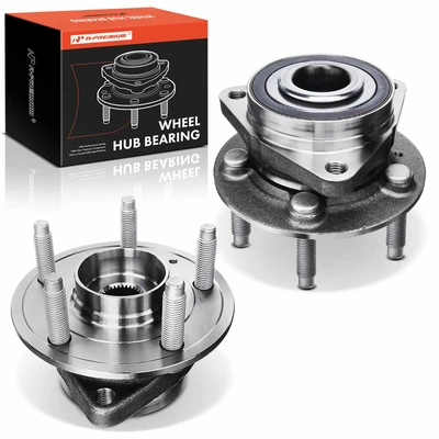 2 Pcs Front Wheel Bearing & Hub Assembly