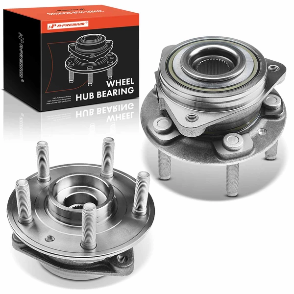 2 Pcs Front Wheel Bearing & Hub Assembly for 2018-2024 Jeep Wrangler