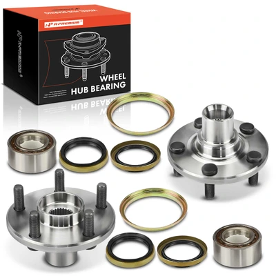2 Pcs Front Wheel Bearing & Hub Assembly