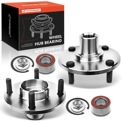2 Pcs Front Wheel Bearing & Hub Assembly