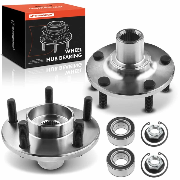 2 Pcs Front Wheel Bearing & Hub Assembly for 2010-2013 Ford Transit Connect