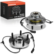 2 Pcs Front Wheel Bearing & Hub Assembly with ABS Sensor