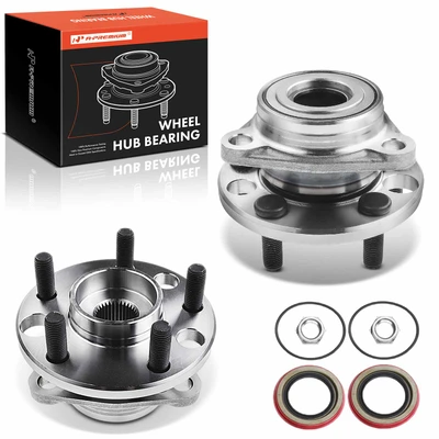 2 Pcs Front Wheel Bearing & Hub Assembly