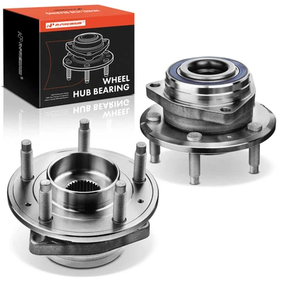 2 Pcs Front Wheel Bearing & Hub Assembly