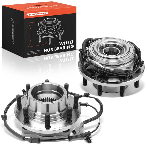 2 Pcs Front Wheel Hub and Bearing Assembly with ABS for Ford F-350 Super Duty 2020-2022