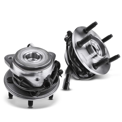 2 Pcs Front Wheel Bearing & Hub Assembly with ABS Sensor
