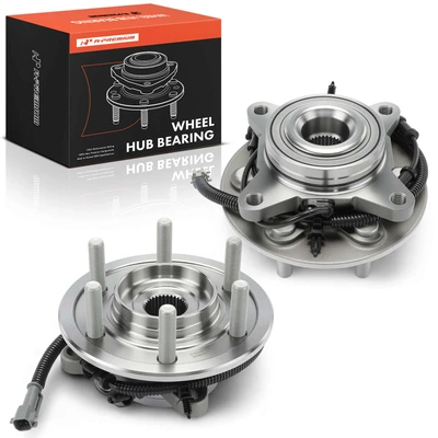 2 Pcs Front Wheel Hub & Bearing Assembly with ABS