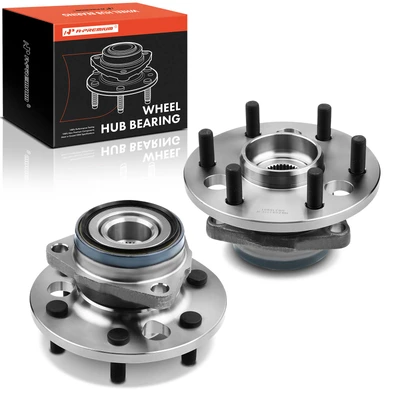 2 Pcs Front Wheel Bearing & Hub Assembly