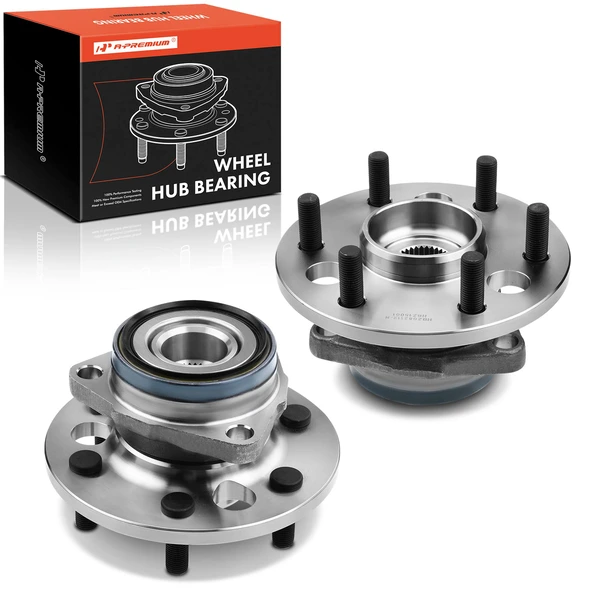 2 Pcs Front Wheel Bearing & Hub Assembly for 1988-1994 GMC K2500